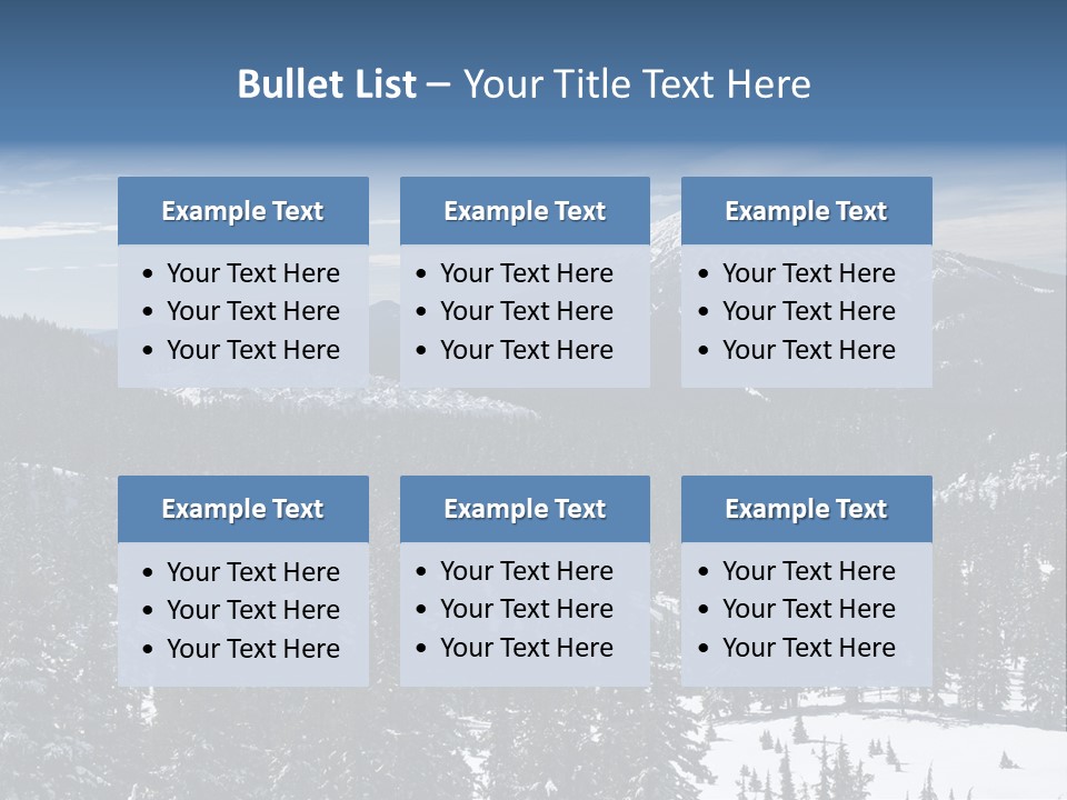 Mt. Bachelor In Oregon PowerPoint Template