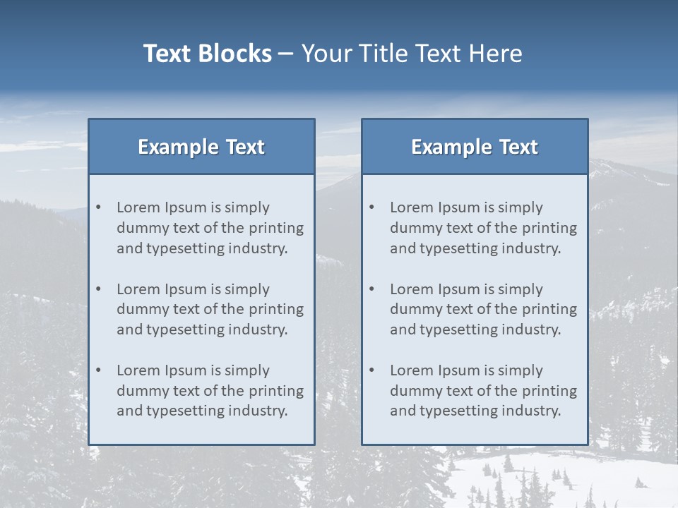 Mt. Bachelor In Oregon PowerPoint Template