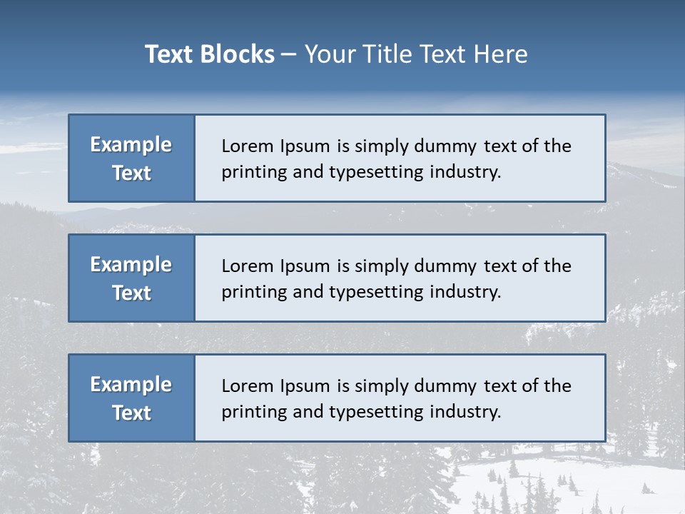 Mt. Bachelor In Oregon PowerPoint Template