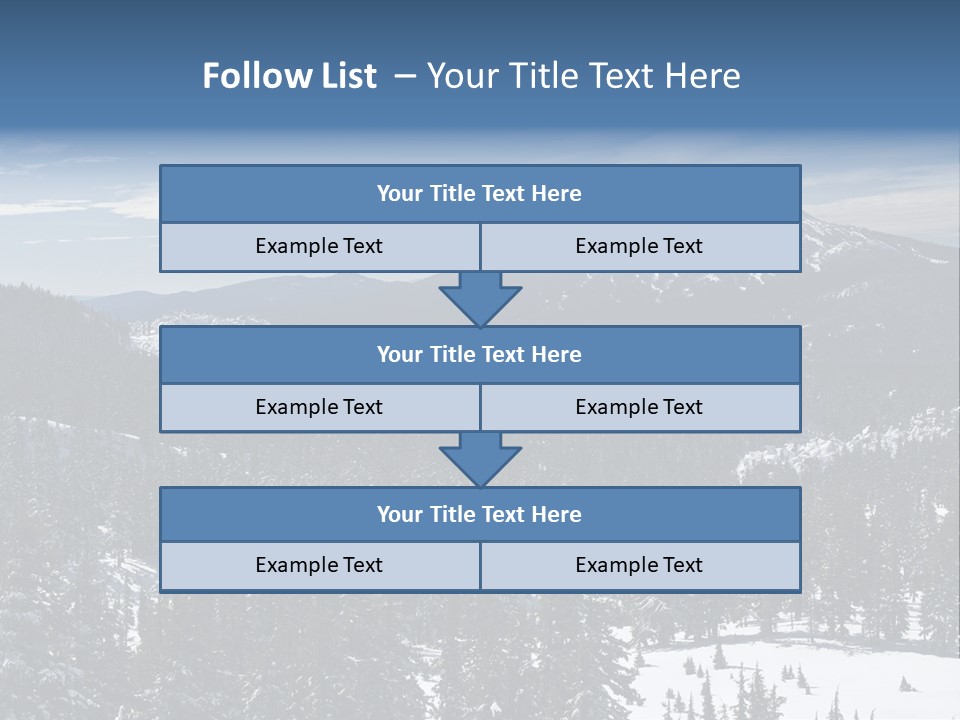 Mt. Bachelor In Oregon PowerPoint Template