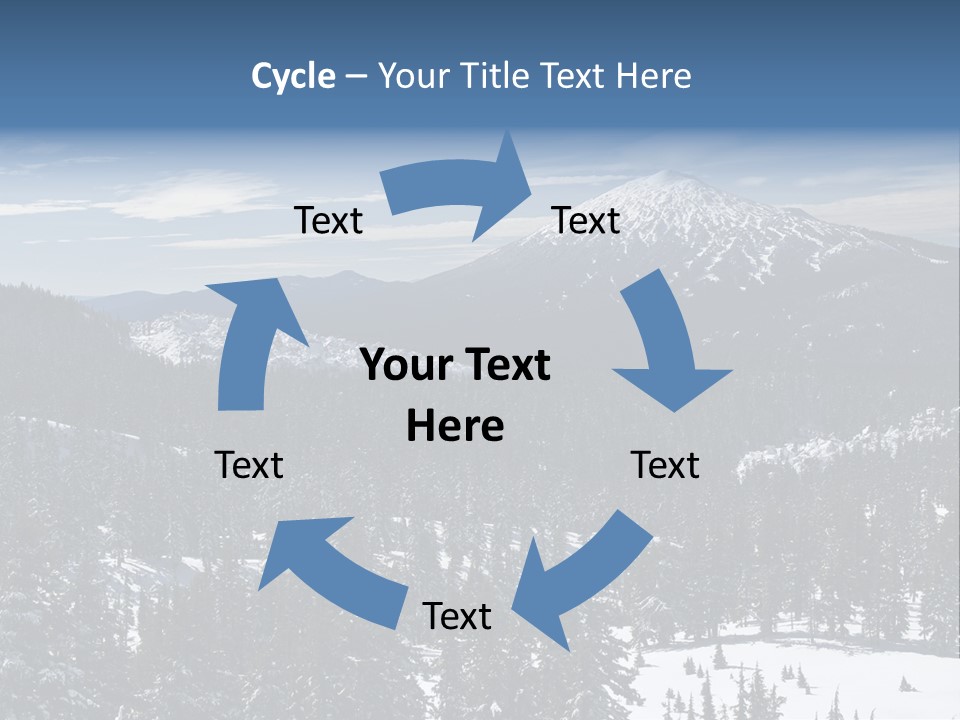 Mt. Bachelor In Oregon PowerPoint Template