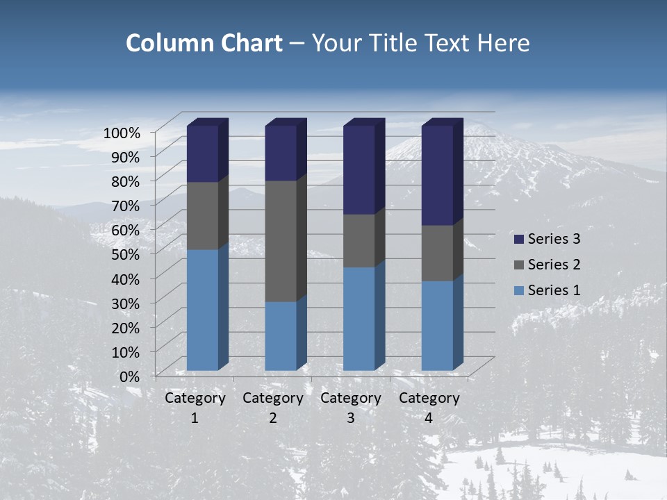 Mt. Bachelor In Oregon PowerPoint Template