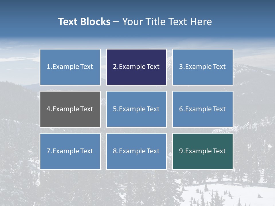 Mt. Bachelor In Oregon PowerPoint Template