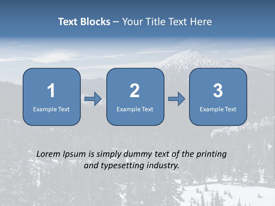 Mt. Bachelor In Oregon PowerPoint Template