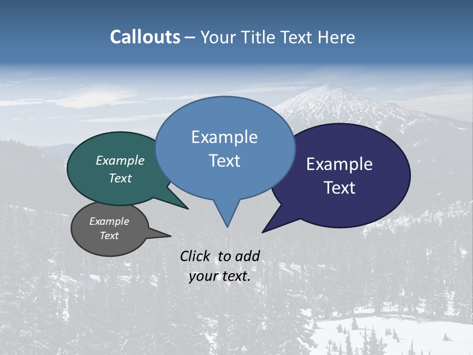 Mt. Bachelor In Oregon PowerPoint Template