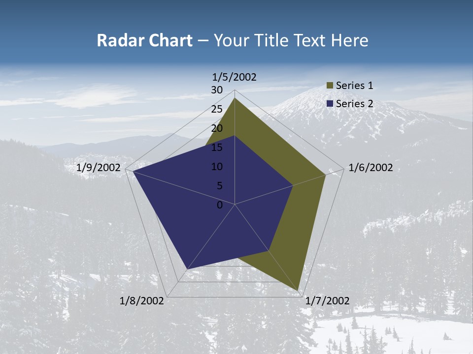 Mt. Bachelor In Oregon PowerPoint Template