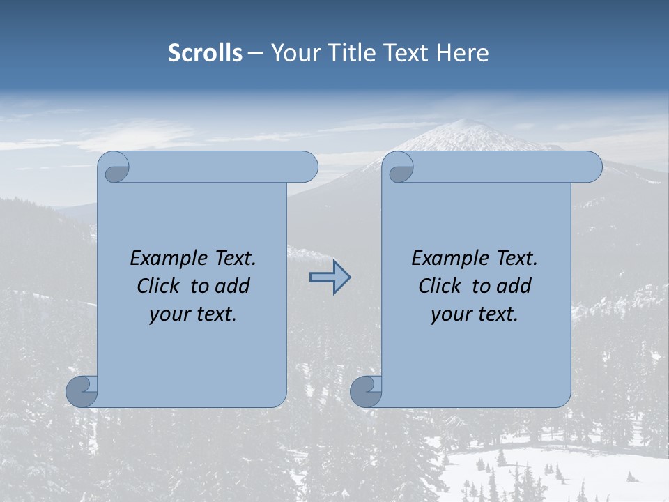 Mt. Bachelor In Oregon PowerPoint Template