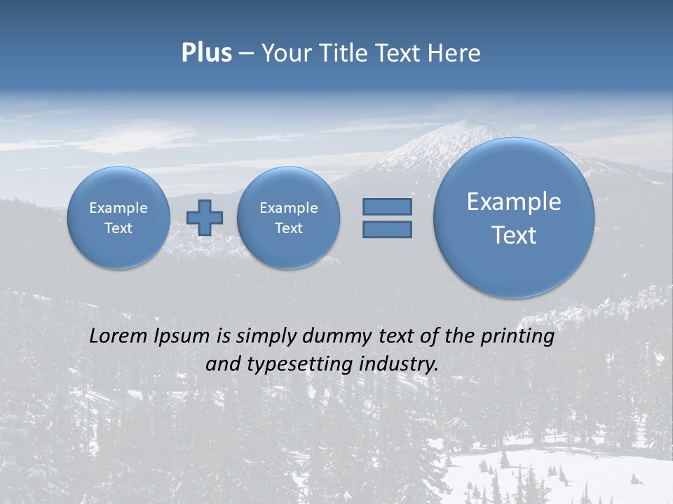 Mt. Bachelor In Oregon PowerPoint Template