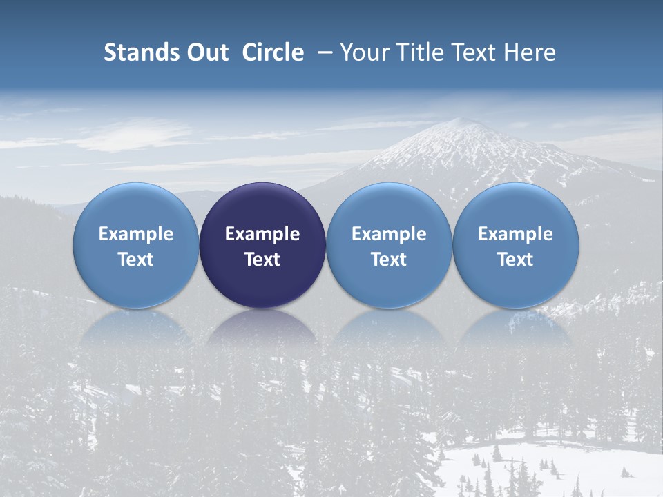 Mt. Bachelor In Oregon PowerPoint Template