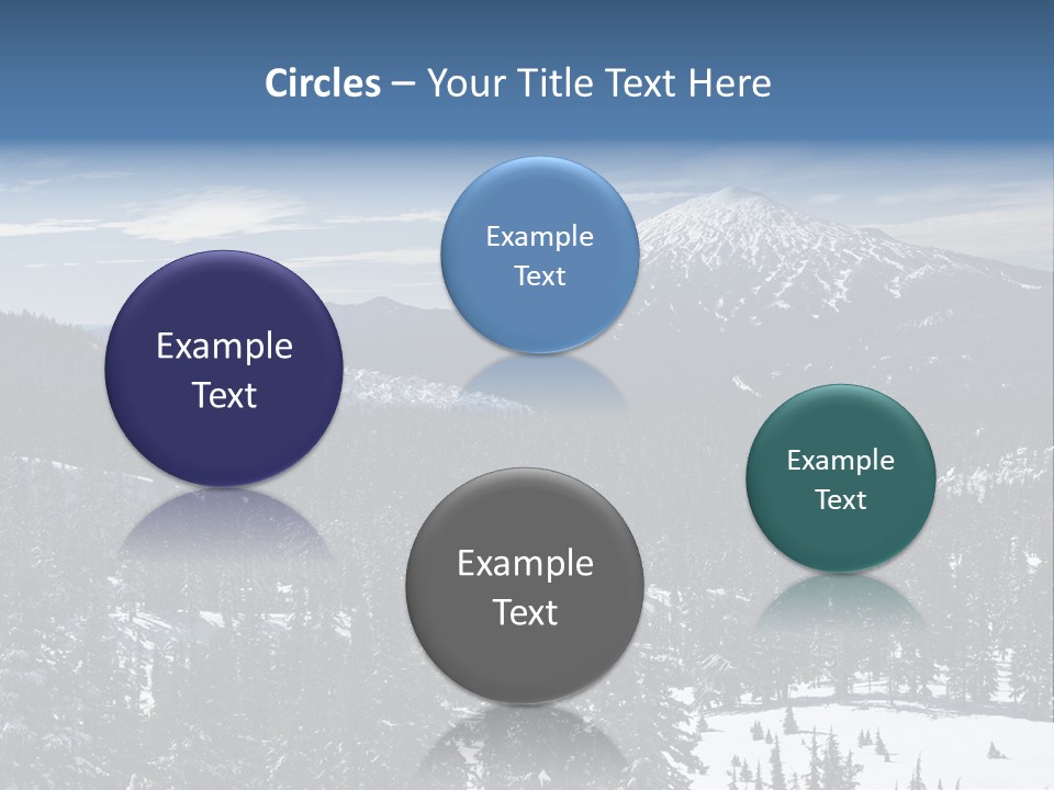 Mt. Bachelor In Oregon PowerPoint Template