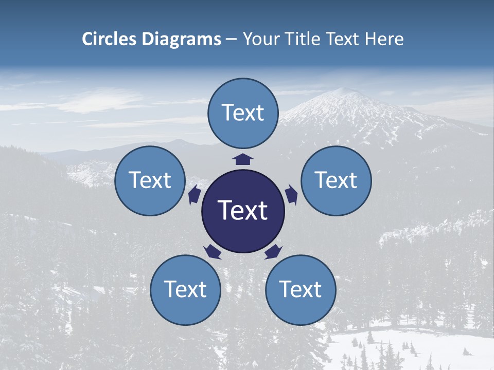 Mt. Bachelor In Oregon PowerPoint Template