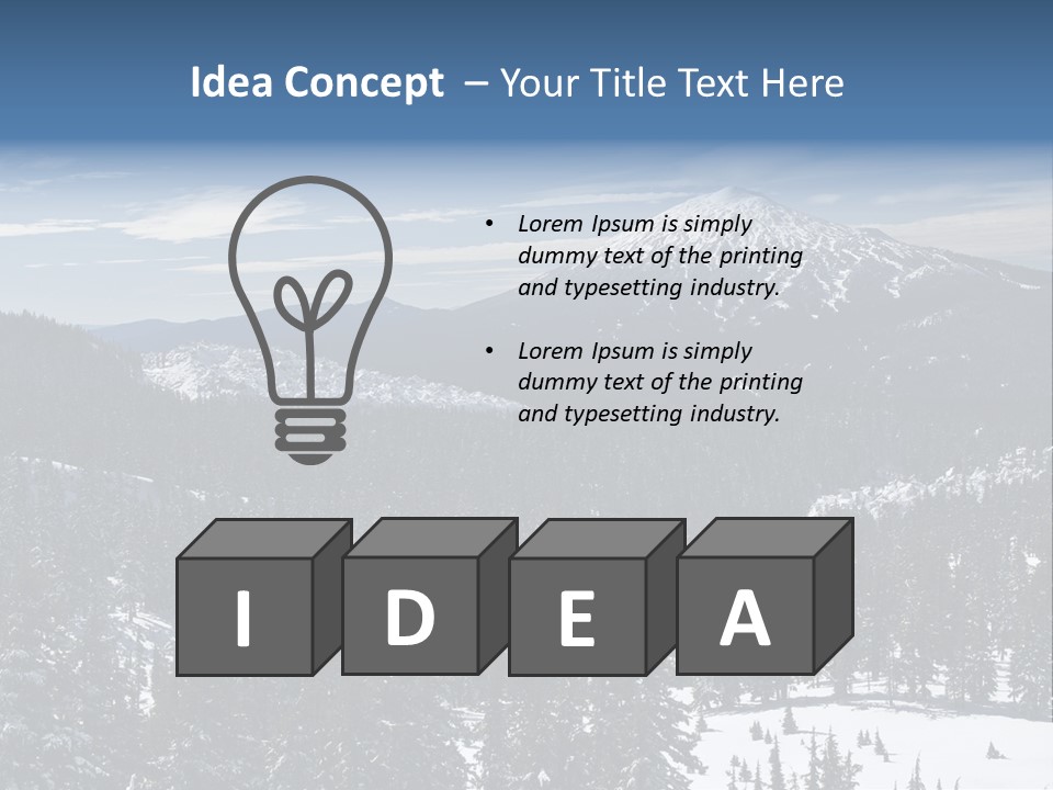 Mt. Bachelor In Oregon PowerPoint Template
