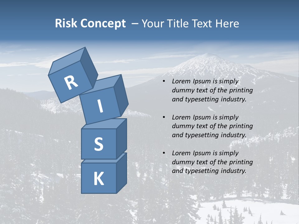 Mt. Bachelor In Oregon PowerPoint Template