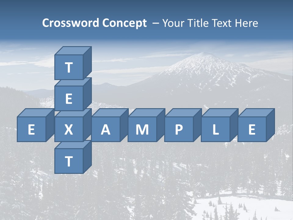 Mt. Bachelor In Oregon PowerPoint Template