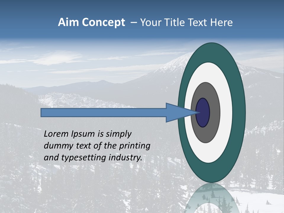 Mt. Bachelor In Oregon PowerPoint Template