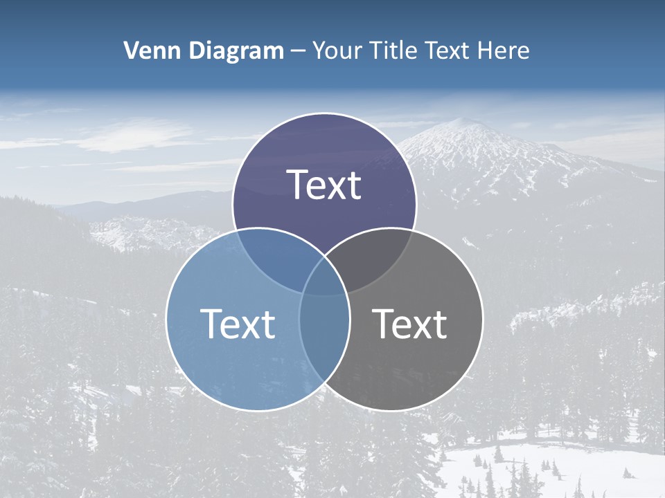 Mt. Bachelor In Oregon PowerPoint Template