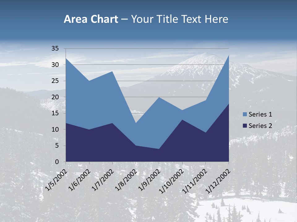 Mt. Bachelor In Oregon PowerPoint Template
