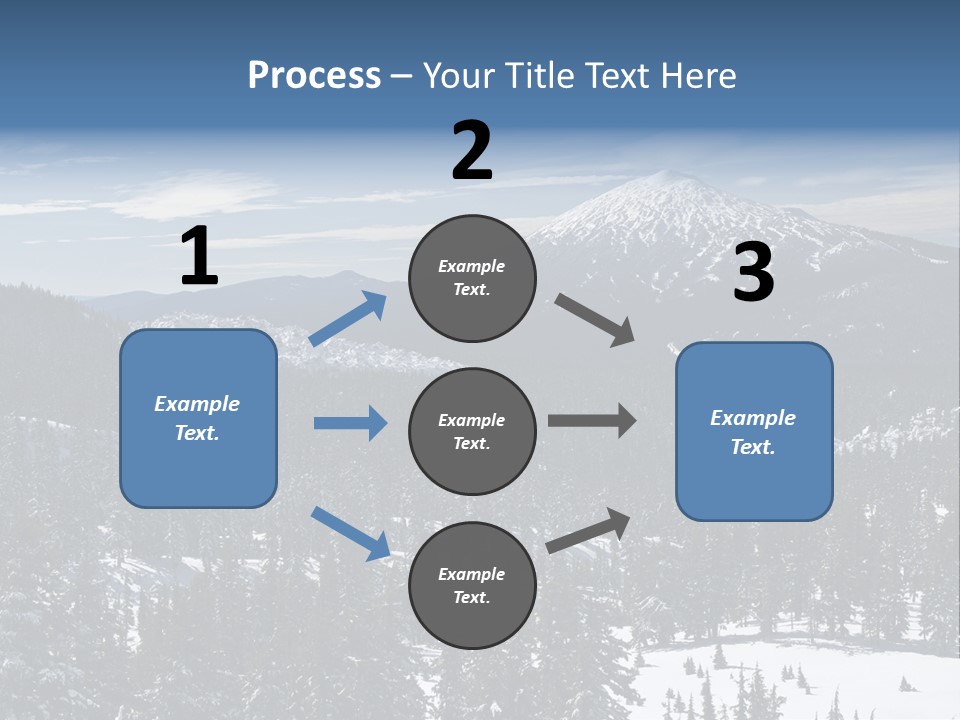Mt. Bachelor In Oregon PowerPoint Template