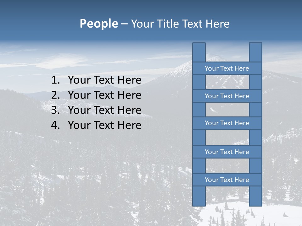 Mt. Bachelor In Oregon PowerPoint Template