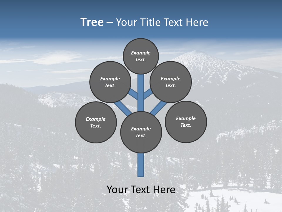 Mt. Bachelor In Oregon PowerPoint Template