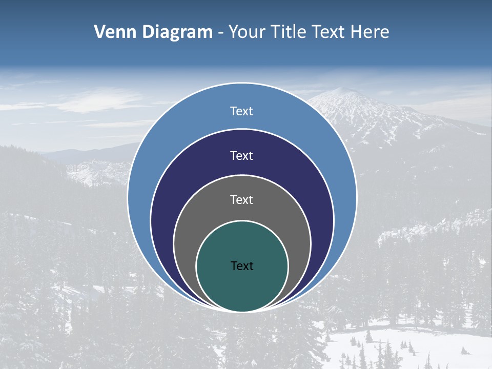 Mt. Bachelor In Oregon PowerPoint Template