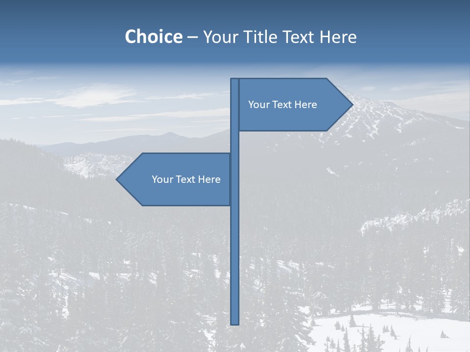 Mt. Bachelor In Oregon PowerPoint Template