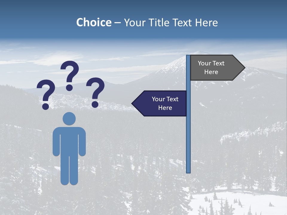 Mt. Bachelor In Oregon PowerPoint Template