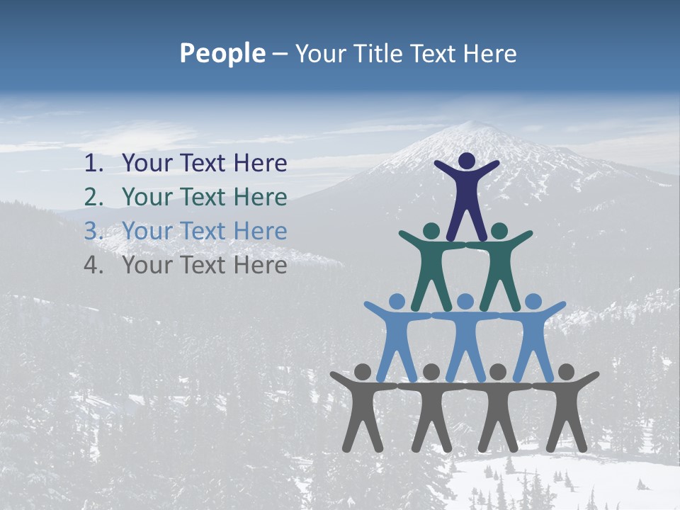 Mt. Bachelor In Oregon PowerPoint Template