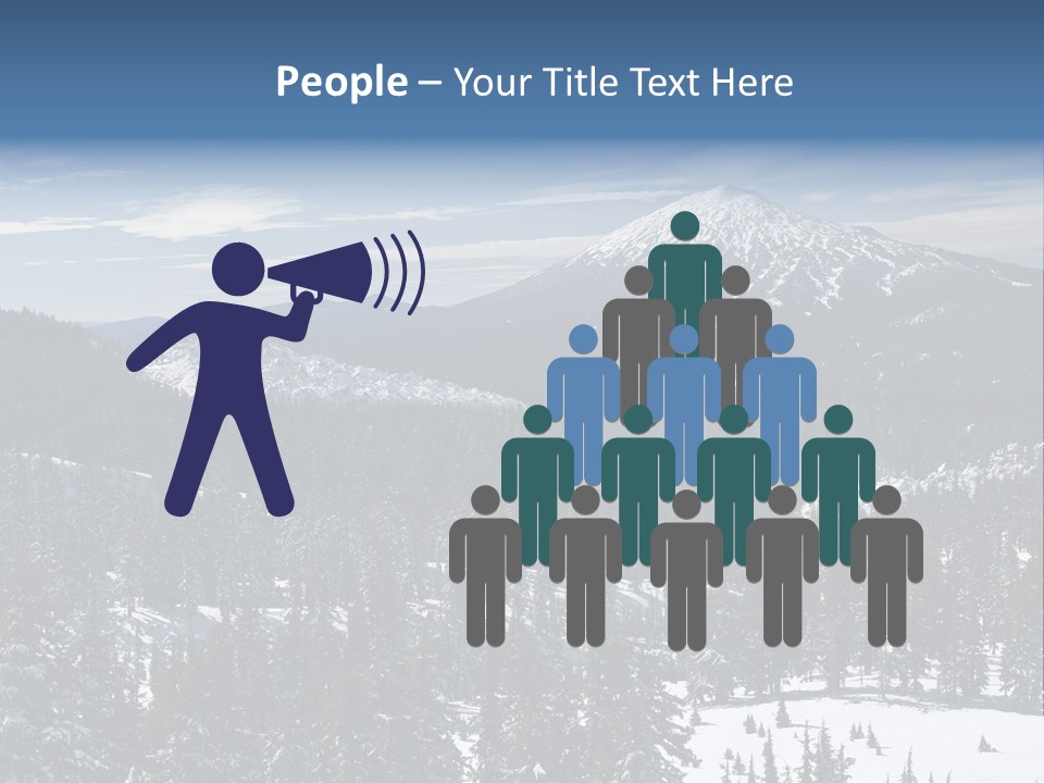 Mt. Bachelor In Oregon PowerPoint Template