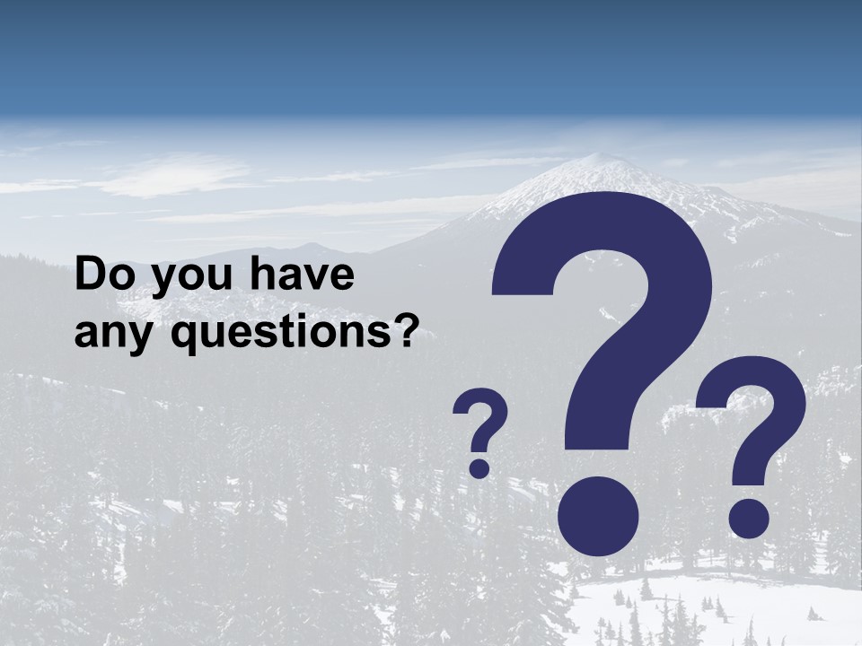 Mt. Bachelor In Oregon PowerPoint Template