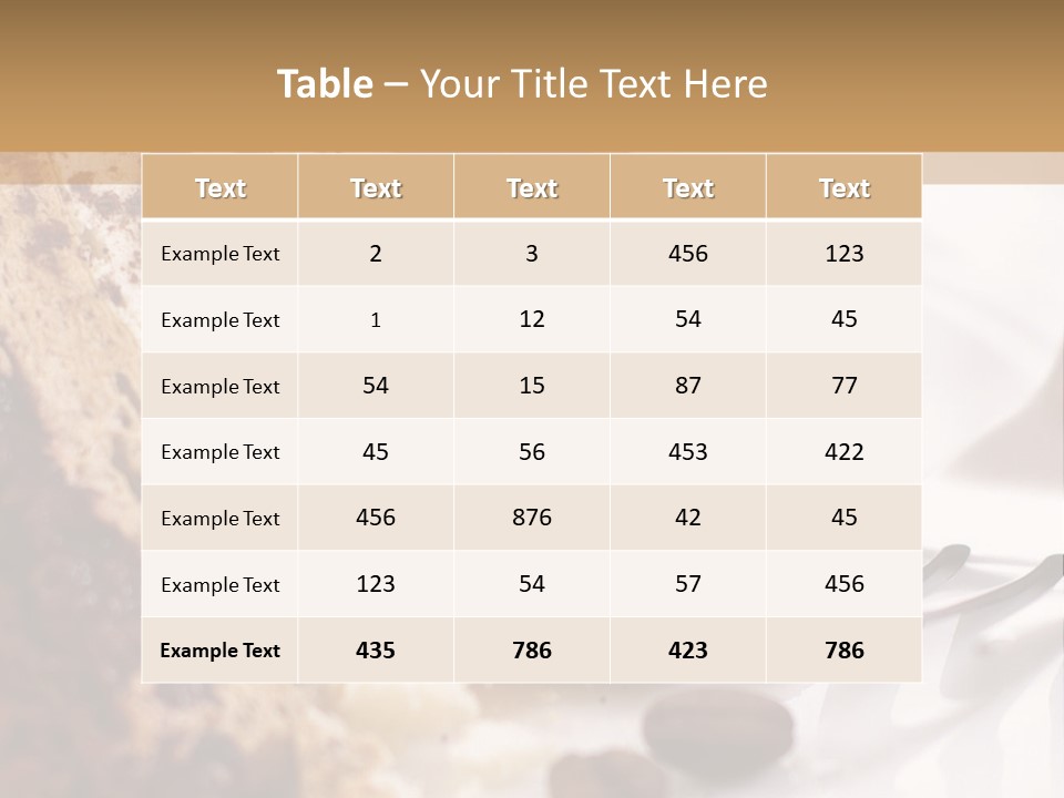 Coffee Cake PowerPoint Template