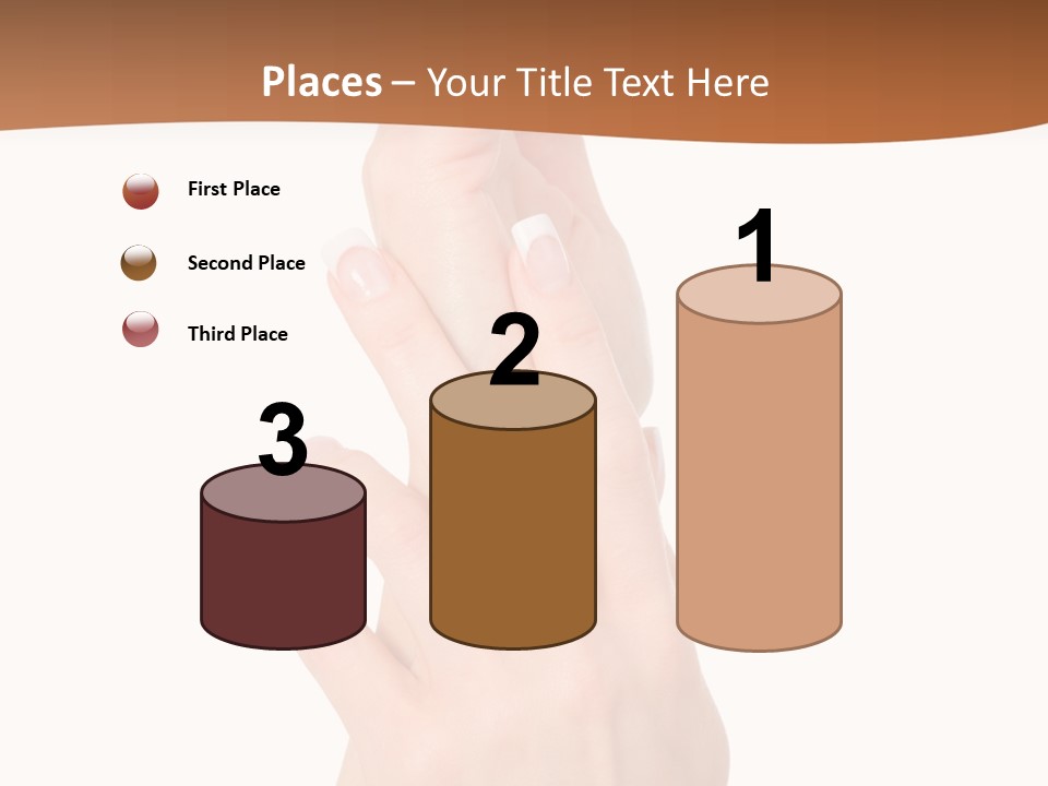 Two Hands Reaching Up To Each Other With A Brown Background PowerPoint Template