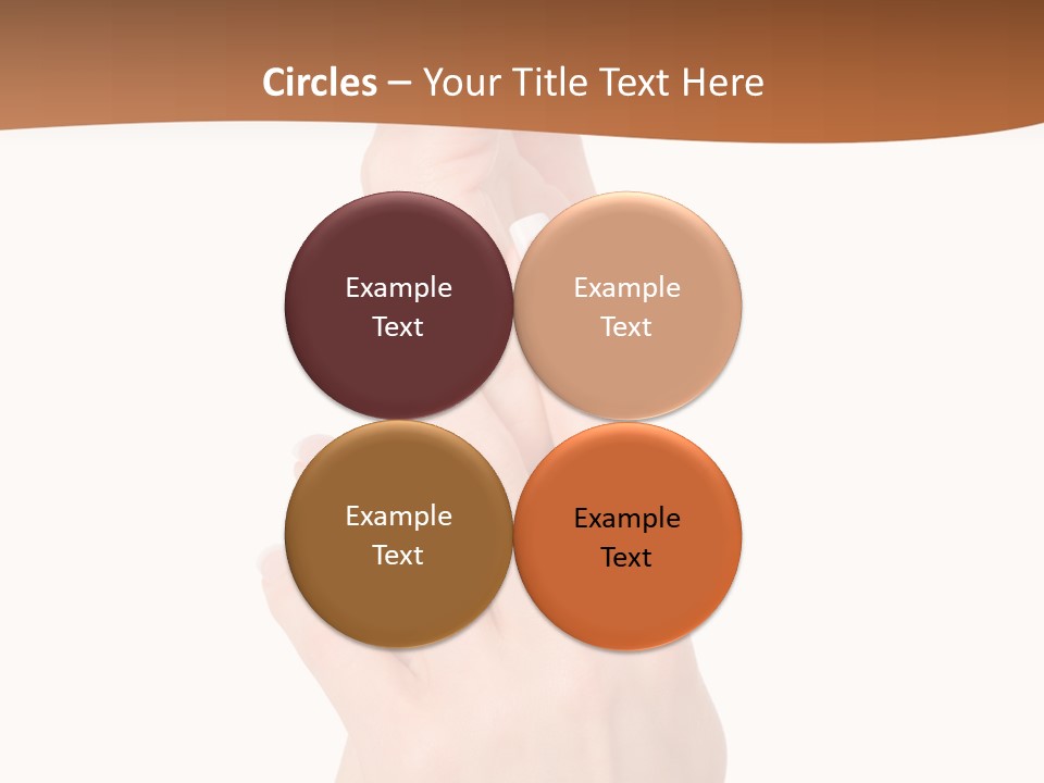 Two Hands Reaching Up To Each Other With A Brown Background PowerPoint Template