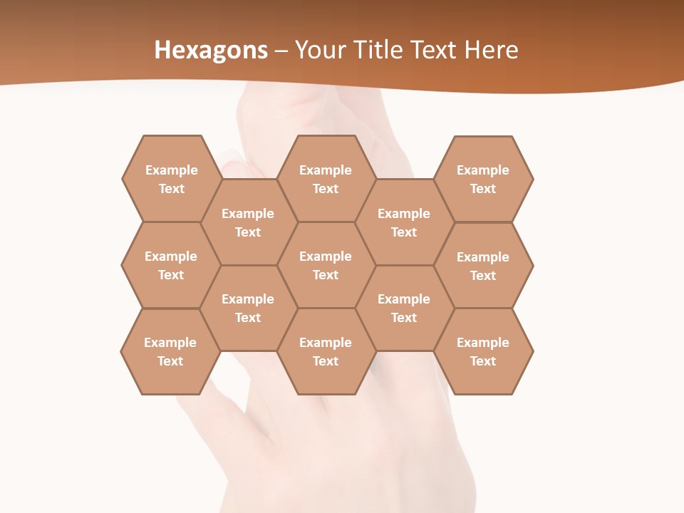 Two Hands Reaching Up To Each Other With A Brown Background PowerPoint Template