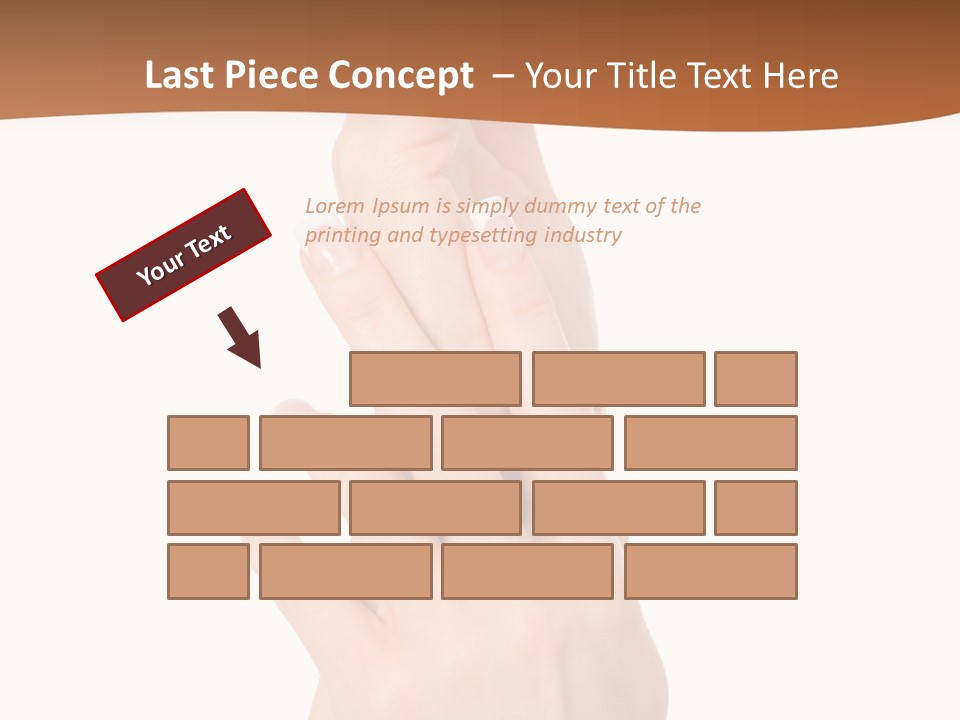 Two Hands Reaching Up To Each Other With A Brown Background PowerPoint Template