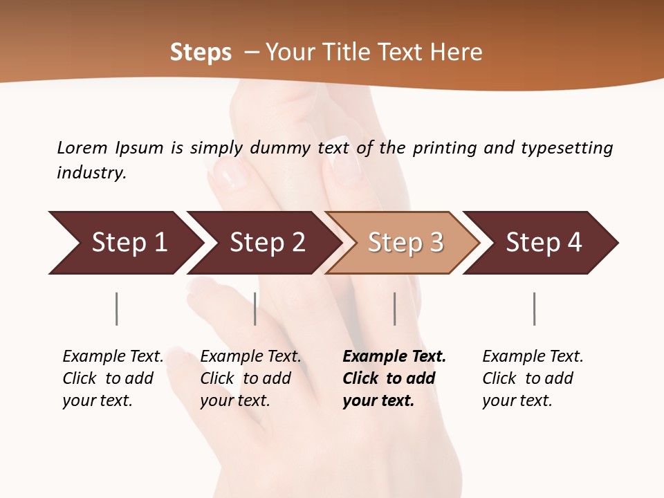 Two Hands Reaching Up To Each Other With A Brown Background PowerPoint Template