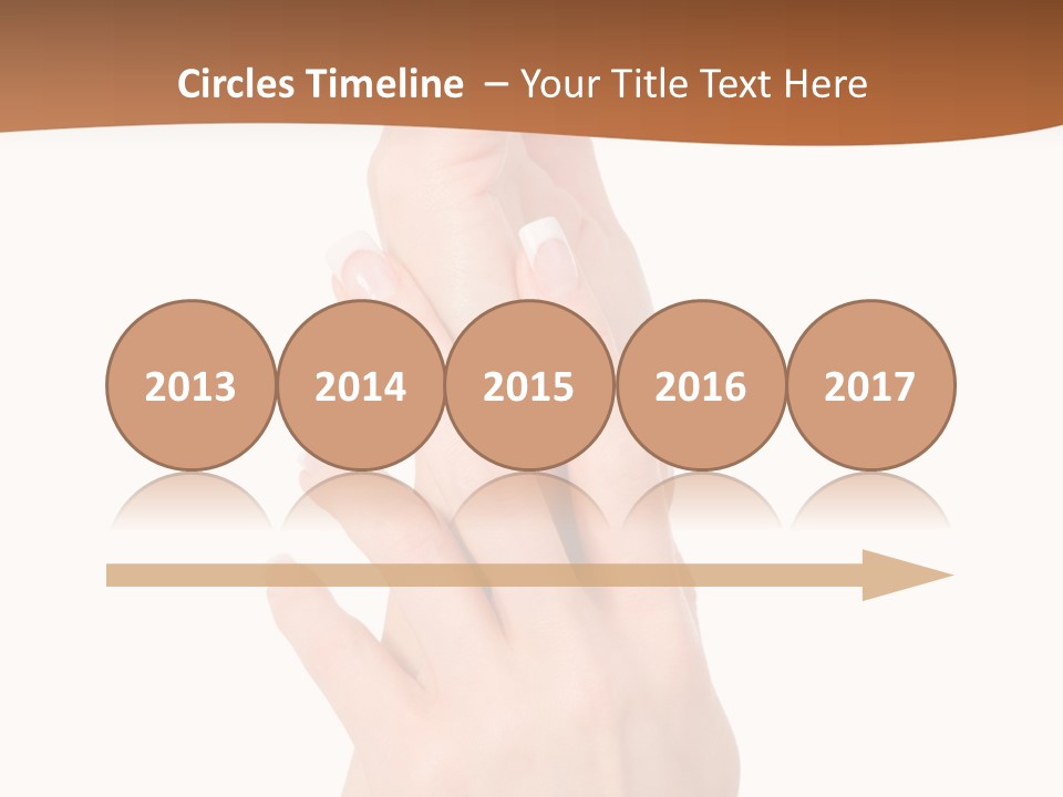 Two Hands Reaching Up To Each Other With A Brown Background PowerPoint Template