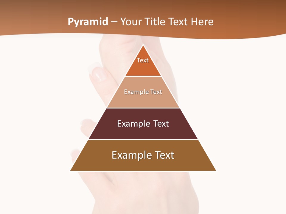 Two Hands Reaching Up To Each Other With A Brown Background PowerPoint Template