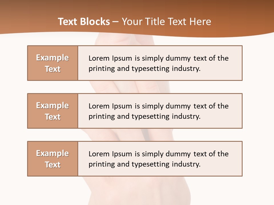 Two Hands Reaching Up To Each Other With A Brown Background PowerPoint Template