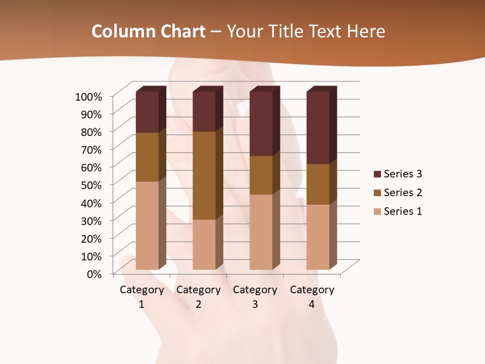 Two Hands Reaching Up To Each Other With A Brown Background PowerPoint Template