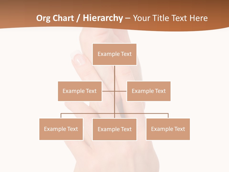Two Hands Reaching Up To Each Other With A Brown Background PowerPoint Template