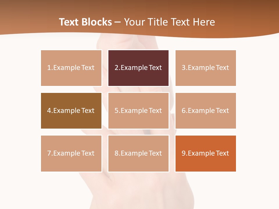 Two Hands Reaching Up To Each Other With A Brown Background PowerPoint Template