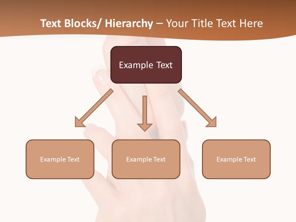 Two Hands Reaching Up To Each Other With A Brown Background PowerPoint Template