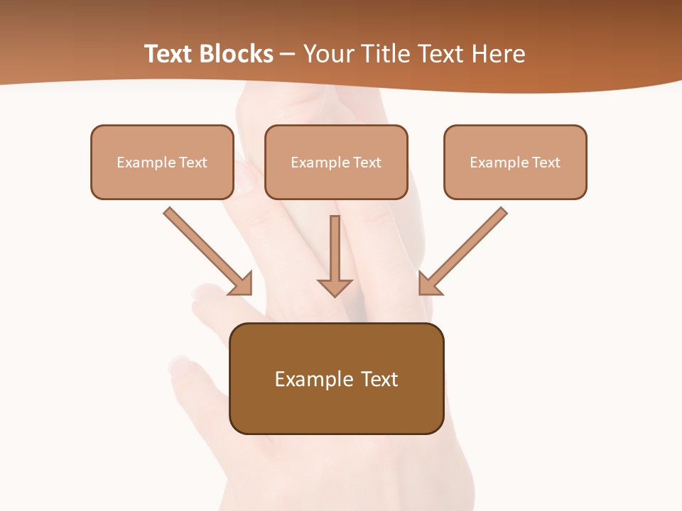 Two Hands Reaching Up To Each Other With A Brown Background PowerPoint Template