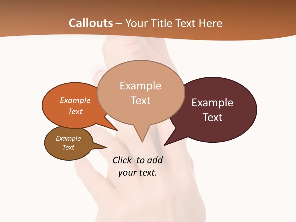 Two Hands Reaching Up To Each Other With A Brown Background PowerPoint Template