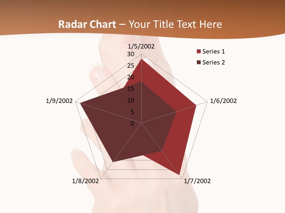 Two Hands Reaching Up To Each Other With A Brown Background PowerPoint Template