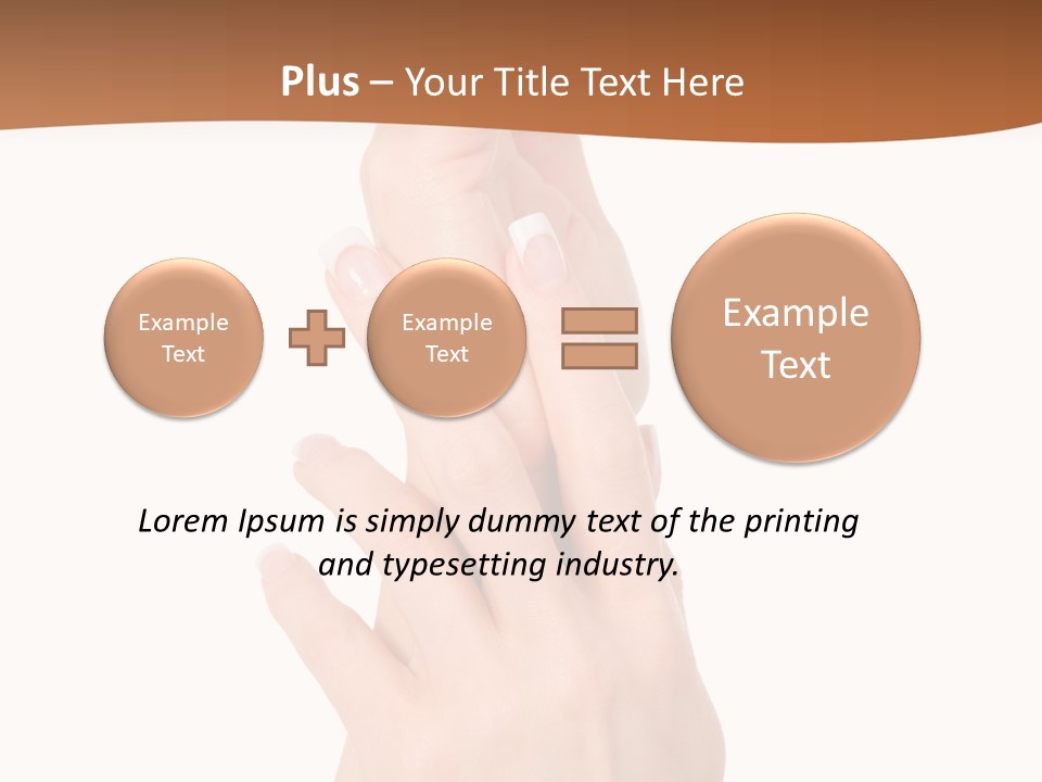Two Hands Reaching Up To Each Other With A Brown Background PowerPoint Template