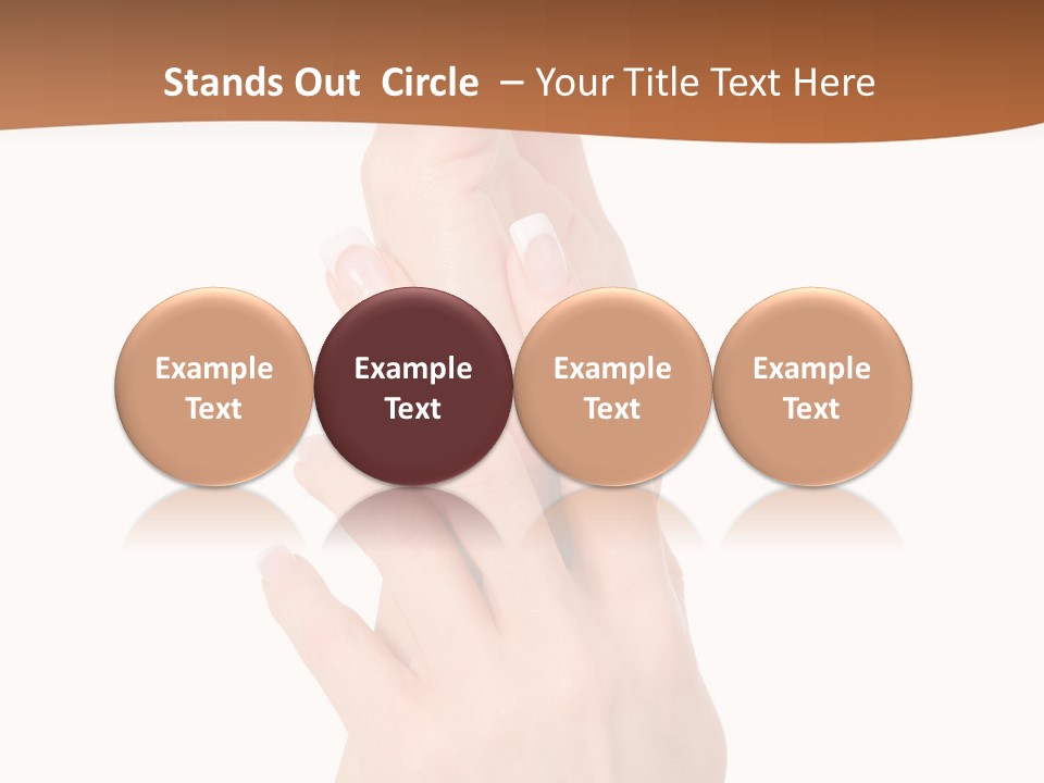 Two Hands Reaching Up To Each Other With A Brown Background PowerPoint Template