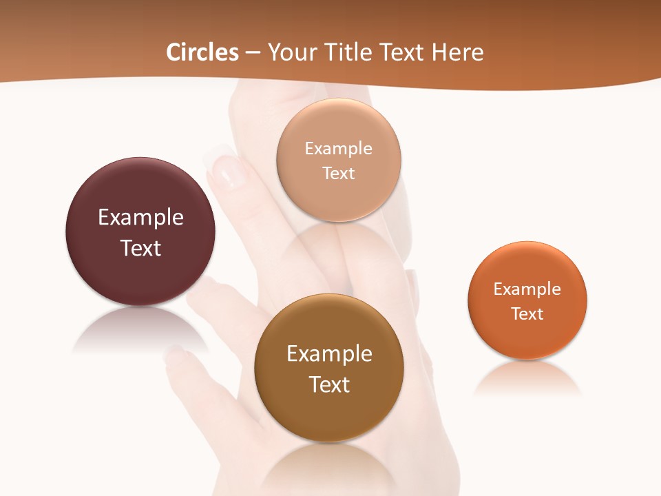 Two Hands Reaching Up To Each Other With A Brown Background PowerPoint Template