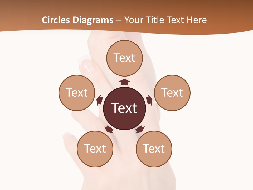 Two Hands Reaching Up To Each Other With A Brown Background PowerPoint Template